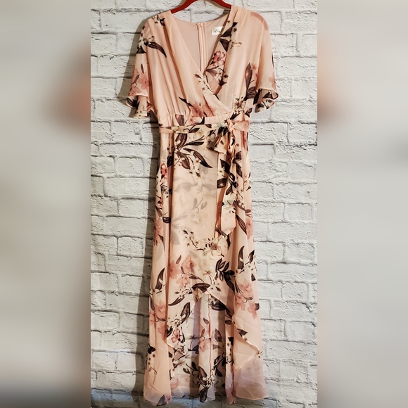 💝Eliza J Hi-Lo Blush Maxi Dress - Picture 14 of 14